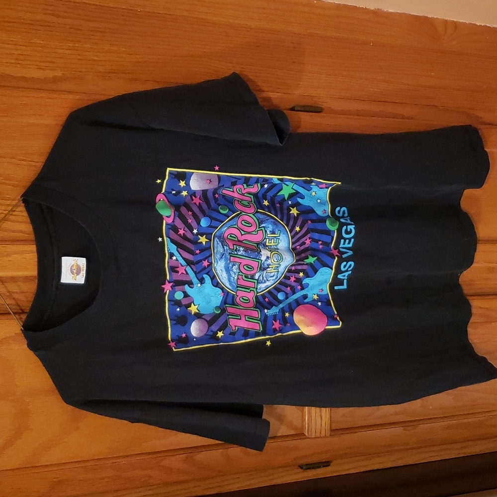 Hard Rock Hotel Las Vegas tee in black space scene
